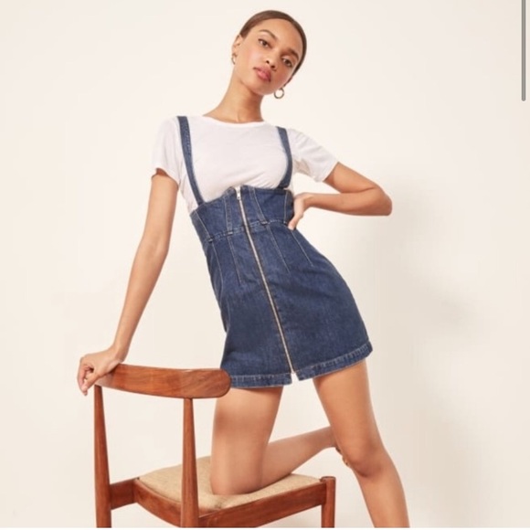 ISO Reformation Corset Dress in Denim Size 0 - Picture 3 of 4